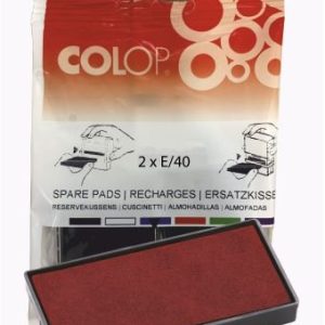 BLISTER 2 RECAMBIOS ALMOHADILLA MODELO E/40 ROJO