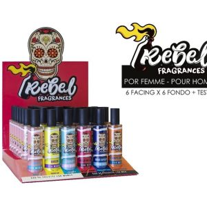 EXPOSITOR 36 EAU DE TOILETTE 30ML REBEL SURTIDOS + 6 TESTER