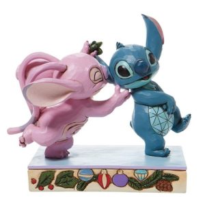 FIGURA DISNEY LILO & STITCH STITCH Y ANGEL CON MUERDAGO