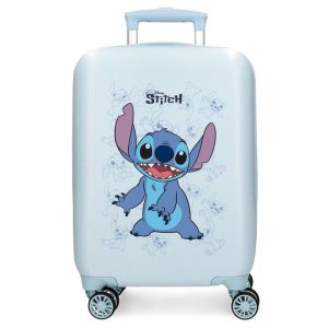 MALETA DE CABINA HAPPY STITCH RIGIDA 50 CM AZUL
