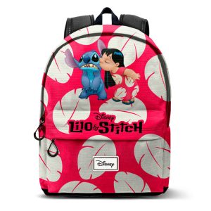 MOCHILA CON BOLSILLO FRONTAL LILO Y STITCH KISS