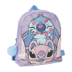 MOCHILA CASUAL FANTASIA GLITTER + IRIDISCENTE STITCH