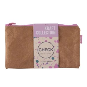 BOLSA ZIPPER BAG KRAFT COLLECTION CHECK