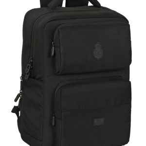 MOCHILA 2 BOLSILLOS PORTATIL 15,6''+USB REAL MADRID PREMIUM