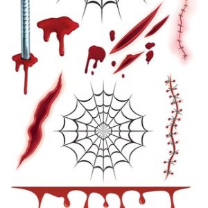 TATUAJES TEMPORALES HALLOWEEN TELERANAS Y CICATRICES