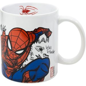TAZA CERAMICA 325 ML, EN CAJA REGALO SPIDERMAN URBAN WEB