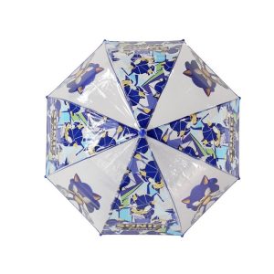 PARAGUAS MANUAL INFANTIL TRANSPARENTE BURBUJA 48 CM SONIC