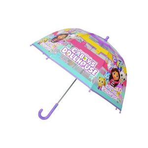 PARAGUAS MANUAL INFANTIL GABBY TRANSPARENTE BURBUJA 48 CM