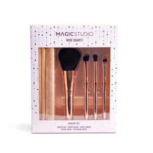 SET PINCELES MAKEUP ROSE QUARTZ MAGIC STUDIO
