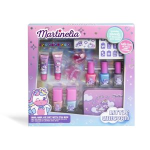 SET LABIOS Y U?AS + ESTUCHE METALICO PEQUE?O UNICORNIO