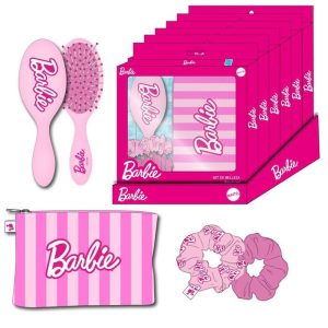 SET DE BELLEZA CAJA REGALO: CEPILLO+NECESER+COLETERO BARBIE