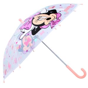 PARAGUAS INFANTIL MANUAL TRANSPARENTE MINNIE RAINY DAYS