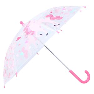 PARAGUAS INFANTIL MANUAL TRANSPARENTE UNICORN RAINY DAYS