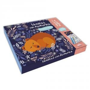 LAMINAS CON PURPURINA NATURALEZA MAGICA