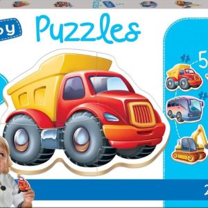 PUZZLE EDUCA INFANTIL VEHICULOS 3, 4 Y 5 PIEZAS