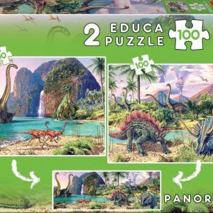 PUZZLE 2X100 PIEZAS DINO WORLD