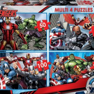 PUZZLE MULTI 4 PUZZLES 50-80-100-150 AVENGERS