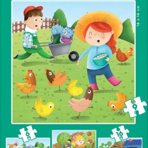 PUZZLE PROGRESIVO 6-9-12-16 ANIMALES DE LA GRANJA
