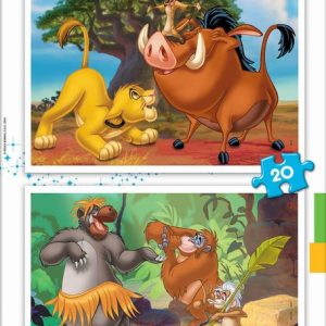 PUZZLE 2X20 PIEZAS DISNEY ANIMALS