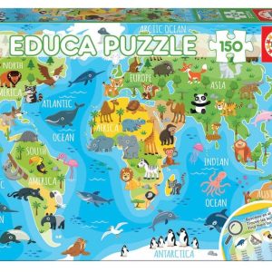 PUZZLE 150 PIEZAS MAPAMUNDI ANIMALES