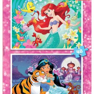 PUZZLE 2X48 PIEZAS ARIEL + JASMIN