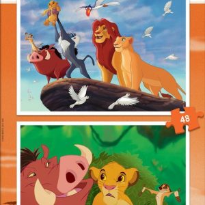 PUZZLE 2X48 PIEZAS REY LEON