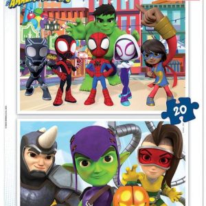 PUZZLE EDUCA 2X20 PIEZAS SPIDEY & HIS AMAZING FRIENDS