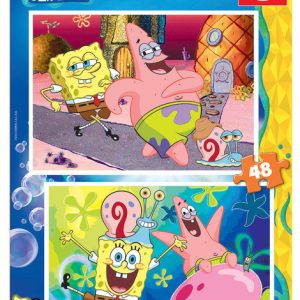 PUZZLE EDUCA 2X48 BOB ESPONJA