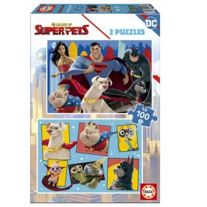 PUZZLE EDUCA 2X100 DC LEAGUE OF SUPER-PETS