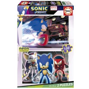 PUZZLE 2X100 SONIC PRIME NEON