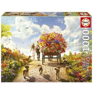 PUZZLE CARRO DE FLORES 1000 PIEZAS