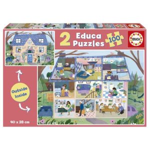 PUZZLE CASA INSIDE/OUTSIDE 2X100 PIEZAS