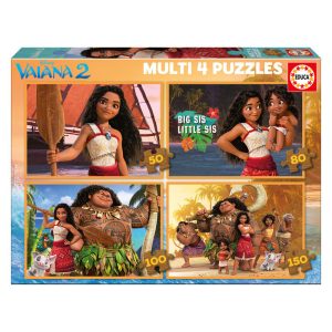 PUZZLE MULTI 4 VAIANA 2 50+80+100+150 PIEZAS