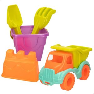 SET PLAYA CAMION 21CM CUBO CASTILLO PALAS