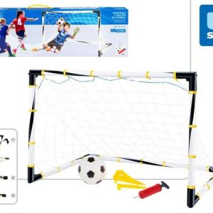SET FUTBOL PORTERIA PLEGABLE 100X70X70 CM+BALON + HINCHADOR
