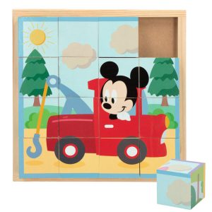 DISNEY ROMPECABEZAS MADERA 16 CUBOS 20X20X5,5CM WOOMAX