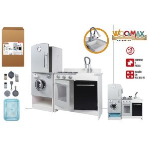 COCINA MADERA 95X30X95CM MODERN WOOMAX