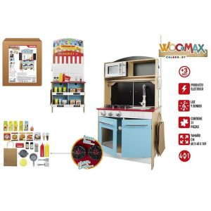 COCINA MADERA 60X40X109CM SET INTERCAMBIABLES Y COMPLEMENTOS