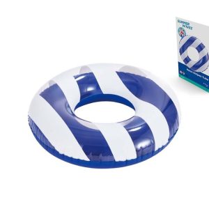 FLOTADOR CIRCULAR PVC RAYAS AZUL
