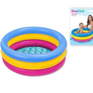 PISCINA PVC HINCHABLE 3 TUBOS COLORES