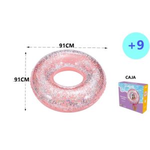 FLOTADOR CIRCULAR PVC GLITTER FUNSICLE +9 A?OS