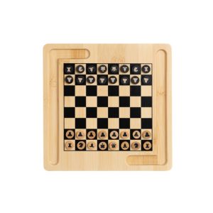 JUEGO DE MESA AJEDREZ Y DAMAS BAMBOO FSC100%