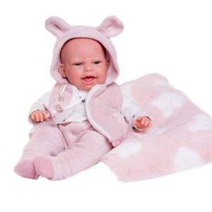 MU?ECA RECIEN NACIDA BABY CLARA PALABRITAS CHALECO OREJITAS