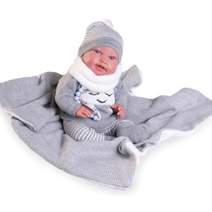 MU?ECA SWEET REBORN PIPO CON TOQUILLA GRIS