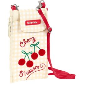 BOLSITO BANDOLERA MONEDERO/ PORTAMOVIL CHERRY