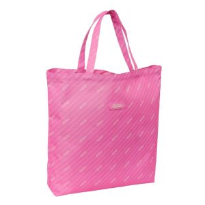 BOLSA DE TELA SHOPPING BARBIE LOGOMANIA ROSA
