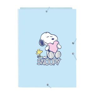 CARPETA CARTON FOLIO GOMAS SOLAPAS SNOOPY LOVE