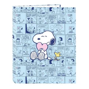 CARPETA CARTON FOLIO 4 ANILLAS MIXTAS SNOOPY LOVE