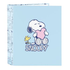 CARPETA CARTON FOLIO 4ANILLAS LOMO ANCHO SNOOPY LOVE