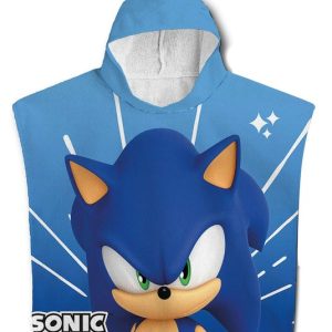 PONCHO DE MICROFIBRA 50X100 SONIC THE HEDGEHOG SPEED